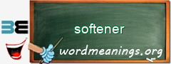 WordMeaning blackboard for softener